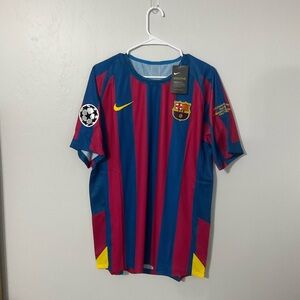 Barcelona 2005/06 UCL Final Ronaldinho Mens Jersey